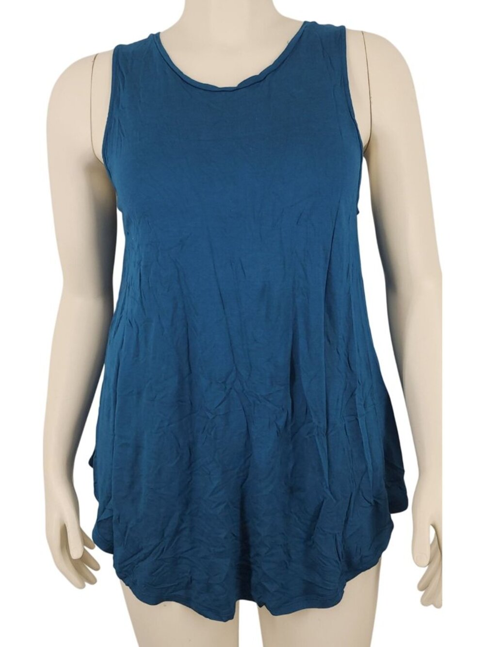 Women's Old Navy ON Peacock Teal Blue Sleeveless Blouse XL Tank Top Loose Fit